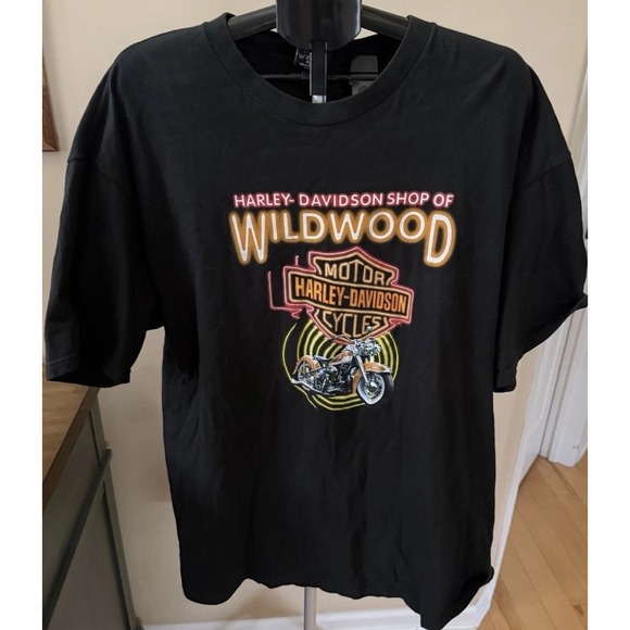 Harley-Davidson Other - Harley Davidson Wildwood New Jersey T Shirt Mens 2XL Black Biker